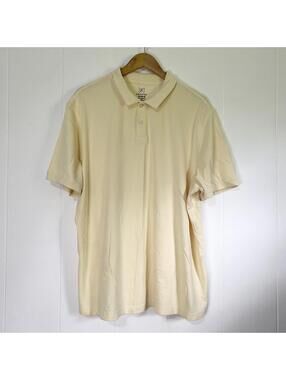 George Yellow Short Sleeve Collared Golf Polo Tee T-shirt Men's 2XL
